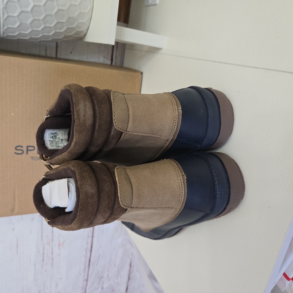 NWT Sperry Men's Cold Bay Wateproof Boot Taupe Size 10 - Picture 10 of 14